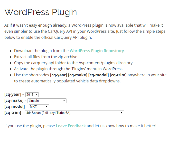GitHub - WPPlugins/carquery-api: This Is A Mirror Of The Svn Repo ...